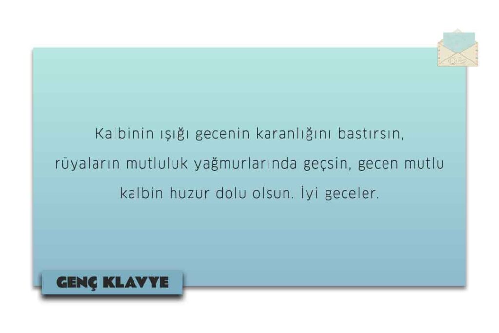 kocaya iyi geceler mesajı